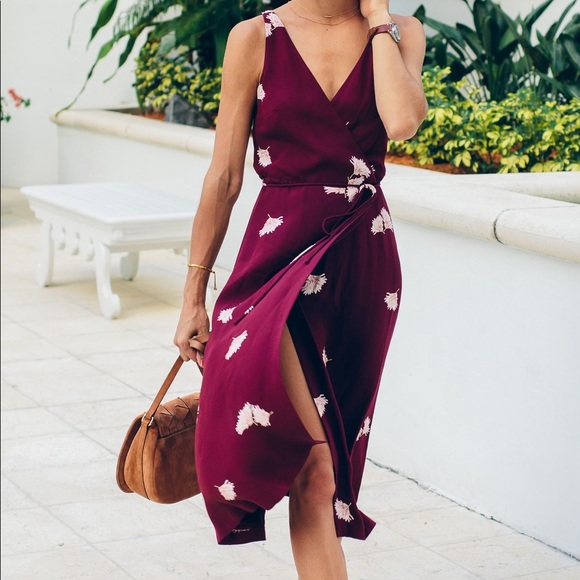 summer midi wrap dress